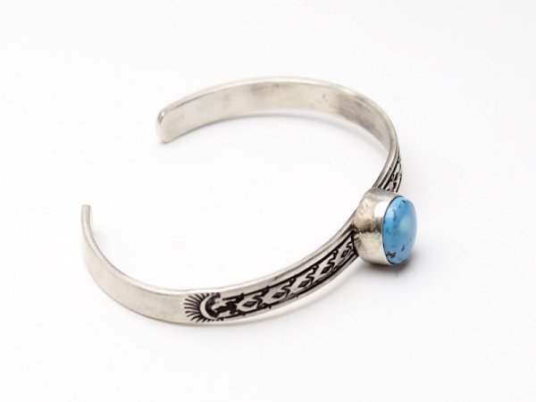 画像2: Rick Enrigues ゴールデンヒルターコイズ バングル (2)