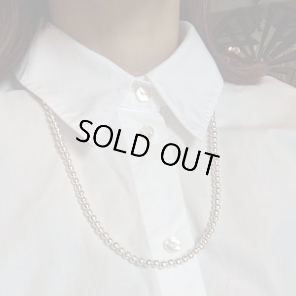 画像4: ナバホパールネックレス 5mm丸玉 61cm (4)