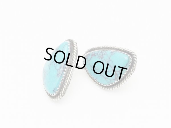 画像2: ナバホ ターコイズ ピアス (2)