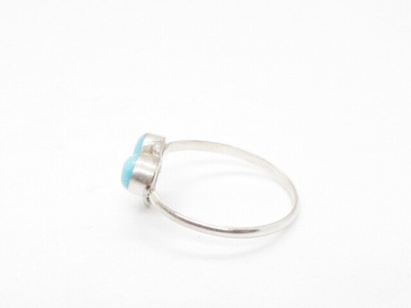 画像2: ターコイズ　ハート   インレイリング (2)