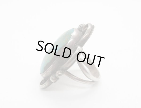 画像2: 1980's グリーンターコイズ リング (2)