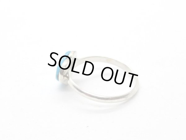 画像2: ターコイズ　ハート   インレイリング (2)