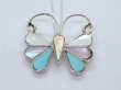 画像1: マルチカラーバタフライペンダント (1)