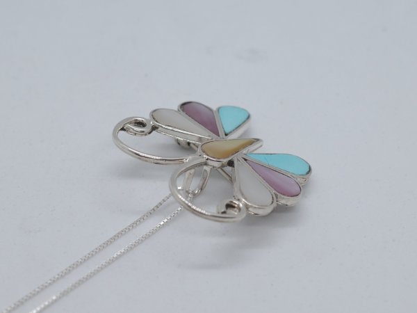 画像3: マルチカラーバタフライペンダント (3)