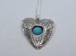 画像1: ハートターコイズペンダント (1)